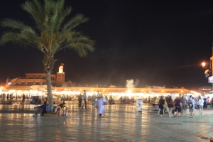 The square at night; Marrakesh. 