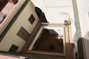 View of the Riad from the top floor